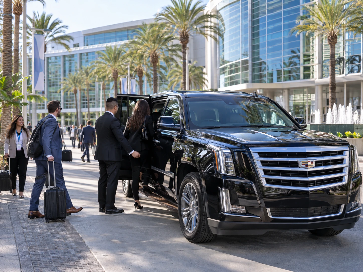 Group transportation for conventions business events and meetings