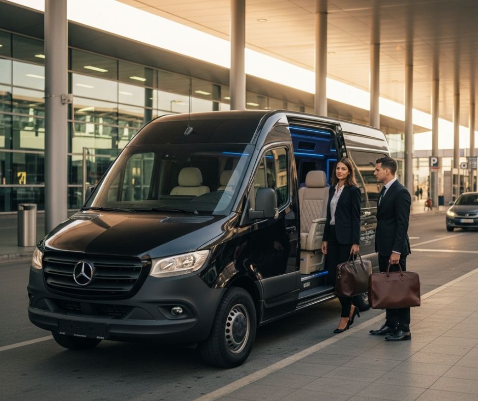 find a reputable limo service in Chino with a luxury black Mercedes Sprinter